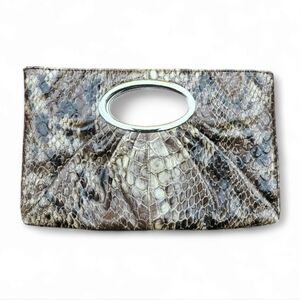 Express Faux Snake Skin Clutch.